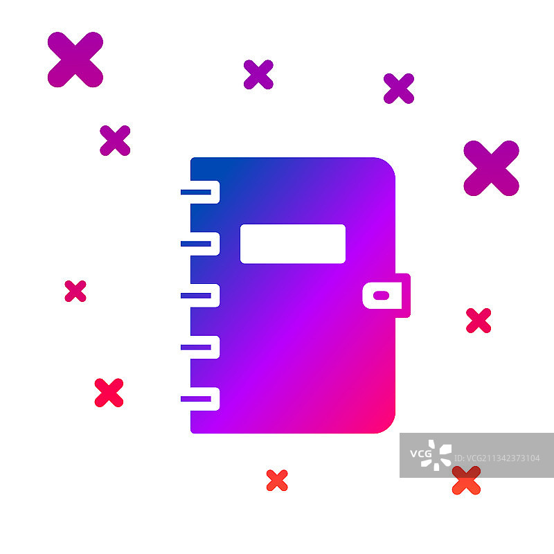 白色背景上的彩色笔记本图标图片素材