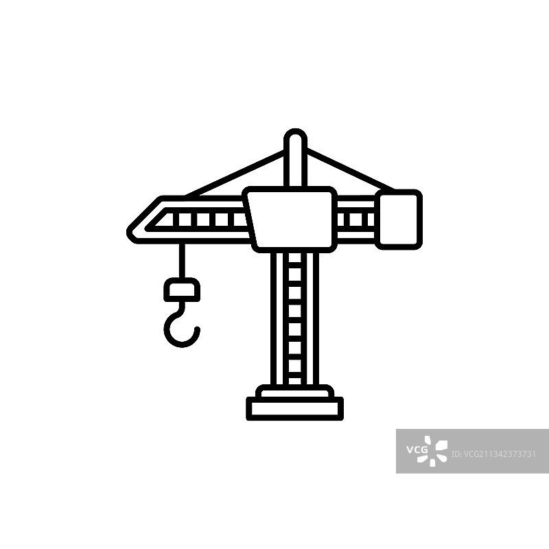 建筑起重机塔吊图标图片素材