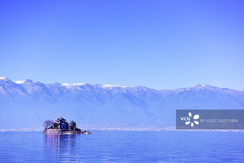 洱海苍山小普陀图片素材