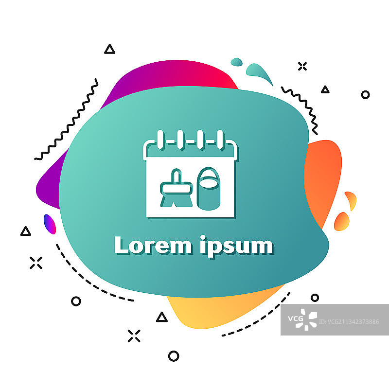 白色背景上的白色清洁日历图标图片素材