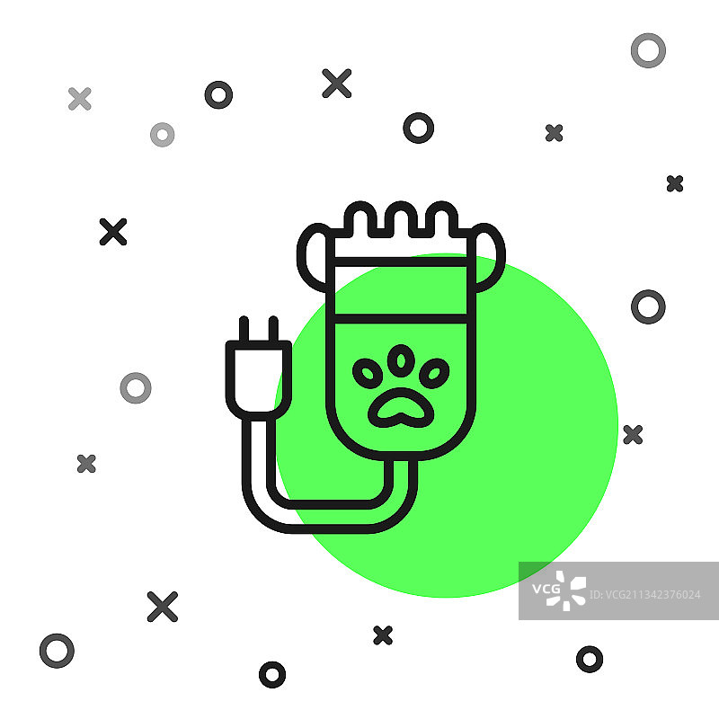 宠物用黑色线条理发推子配件图片素材