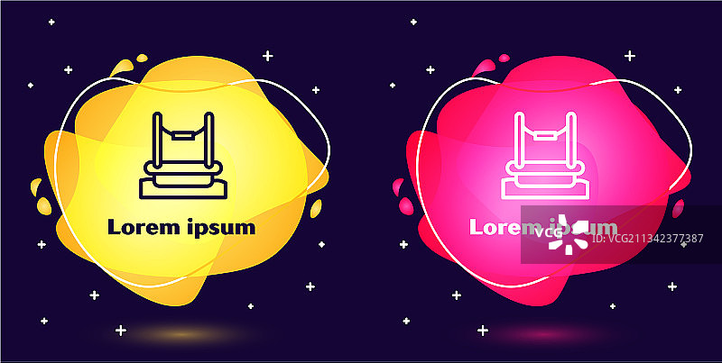 蹦极跳床与金属结构图片素材