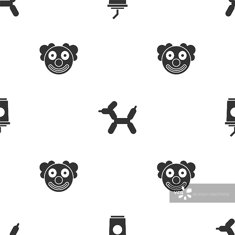 纸杯水气球狗小丑套装图片素材