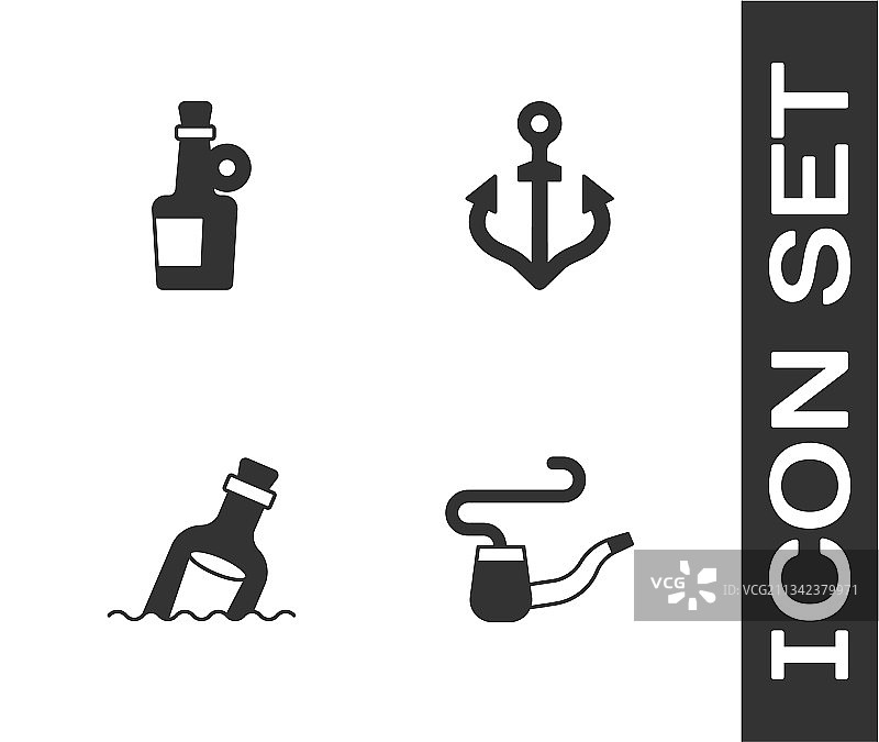 烟斗、酒精饮料、朗姆酒瓶图片素材