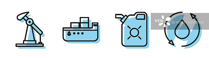 线条机油罐油泵图片素材