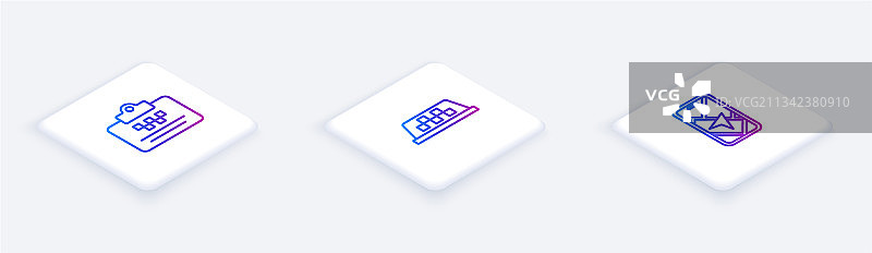 2.5D线条出租车司机驾照车顶图标图片素材