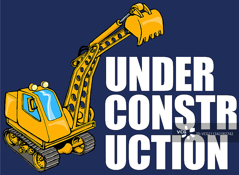 施工中的挖掘机图片素材