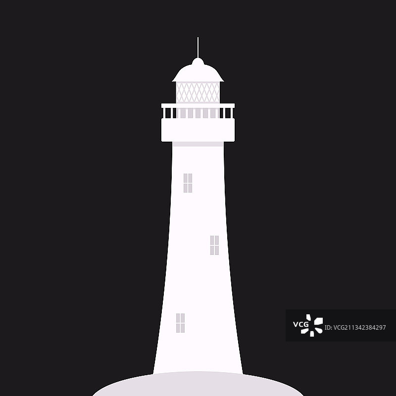 岛屿安全石塔上的白色灯塔图片素材