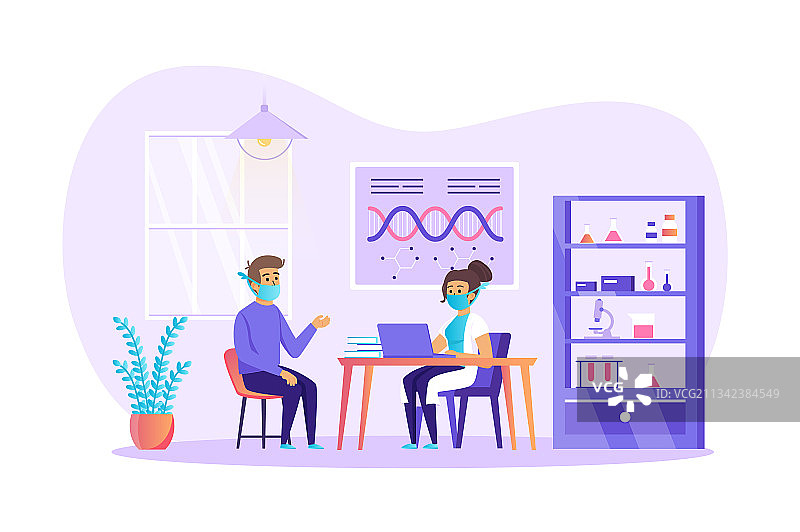 病人咨询医疗诊所的医生图片素材