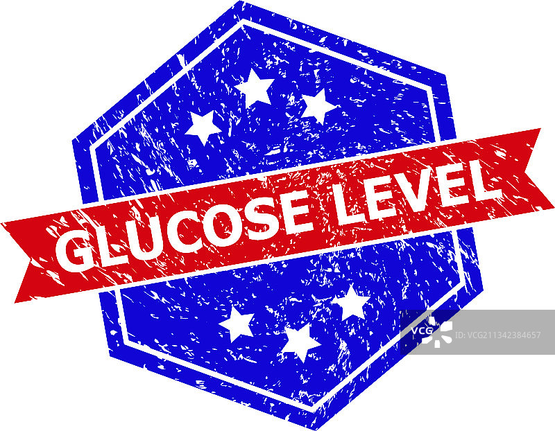 六边形双色血糖水平水印图片素材