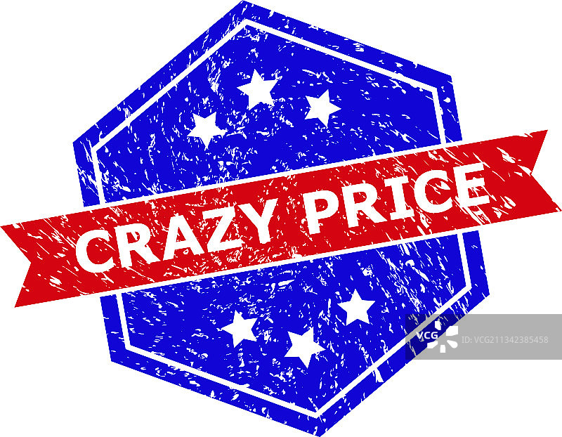 六边形双色疯狂价格水印图片素材