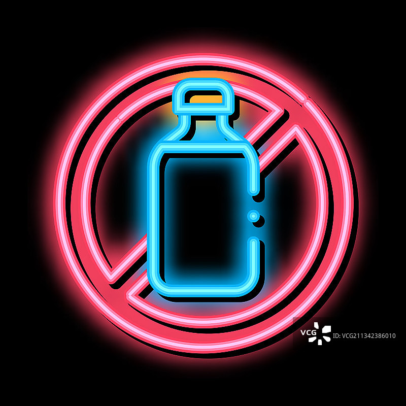 无乳糖过敏原霓虹灯发光图标图片素材