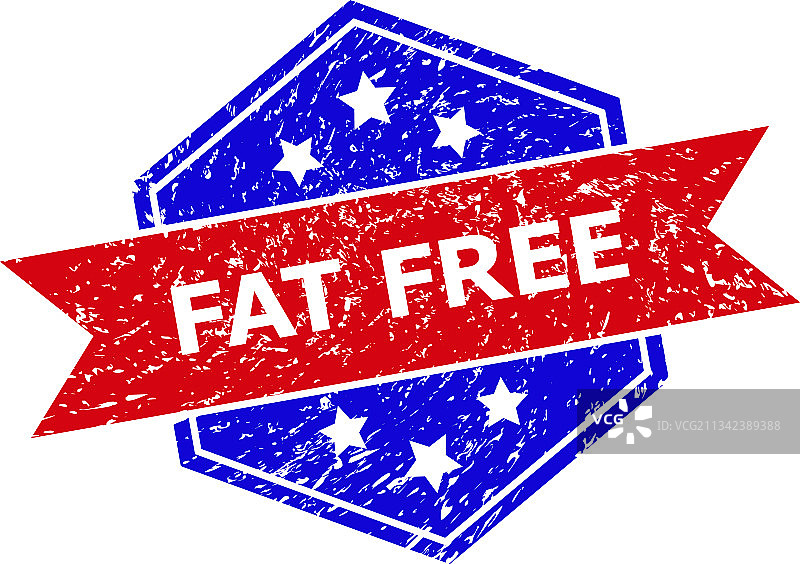 六角双色无油印章印章与划伤图片素材