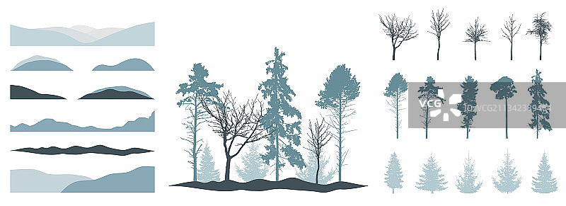 冬季林地风光图片素材