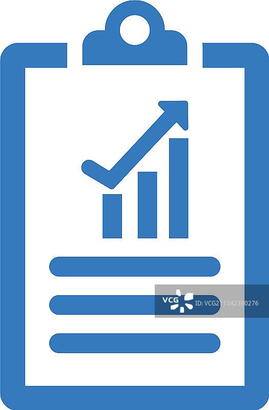 分析增长数据报告图标蓝色图形图片素材