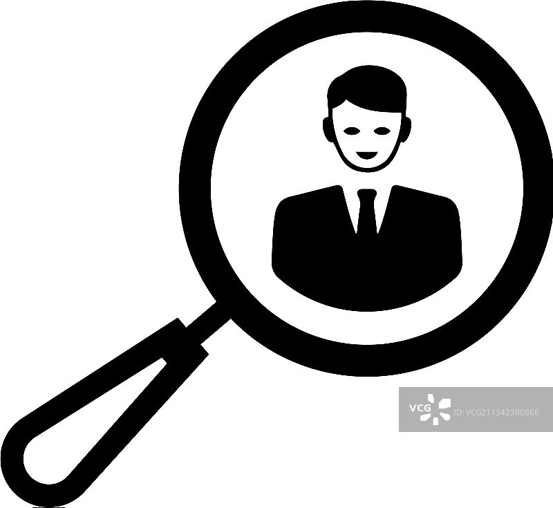 员工正在查找搜索工作图标黑色图形图片素材