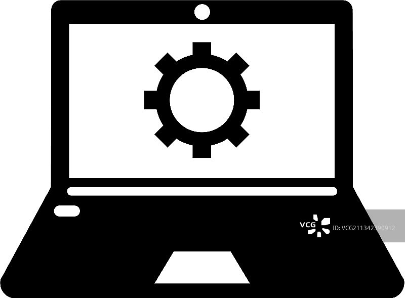 齿轮着陆页优化简约黑色图标图片素材