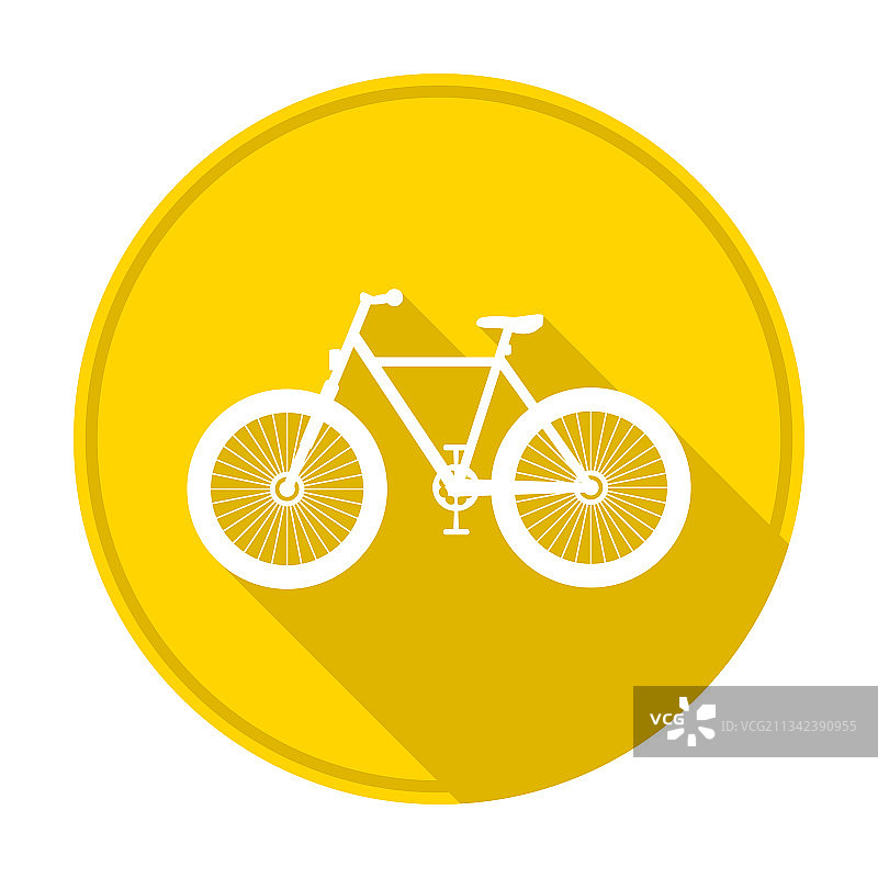 黄色自行车图标图片素材