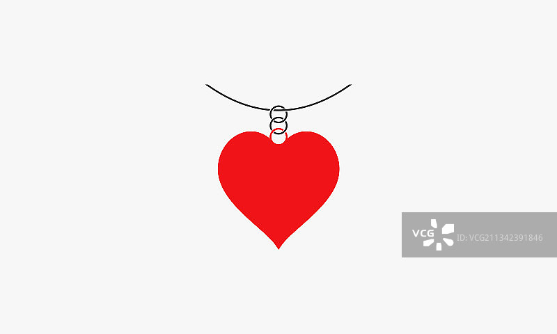 心形项链设计图片素材