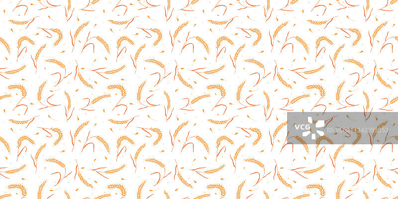 有机全谷物种子无缝图案图片素材