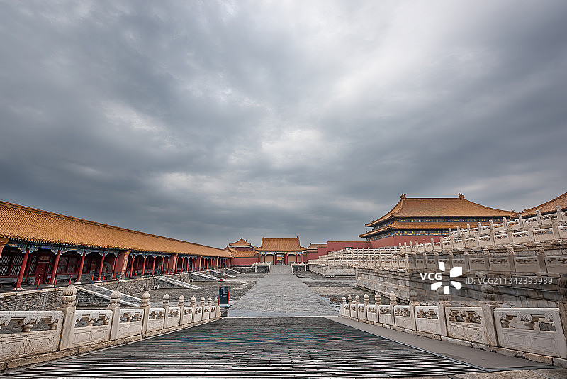 故宫三大殿东侧步道图片素材