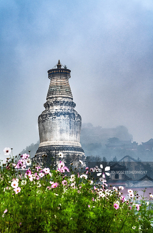 山西古建筑五台山建筑风景图片素材
