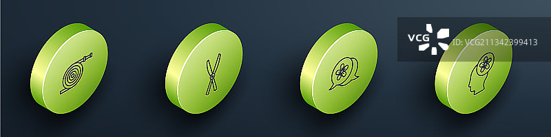 2.5D花园软管手工园艺素材图片素材