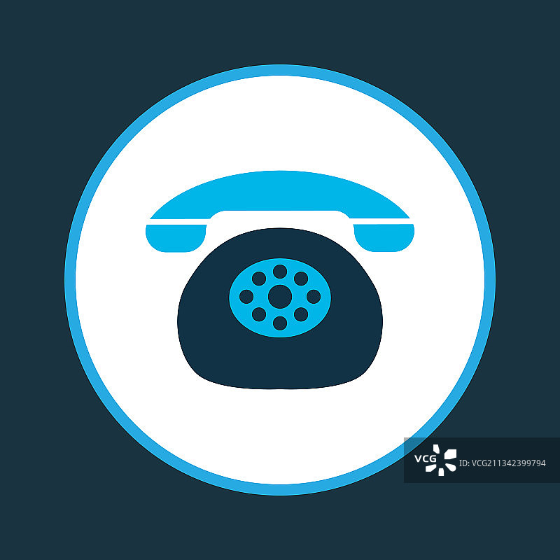 彩色电话图标着陆页设计图片素材