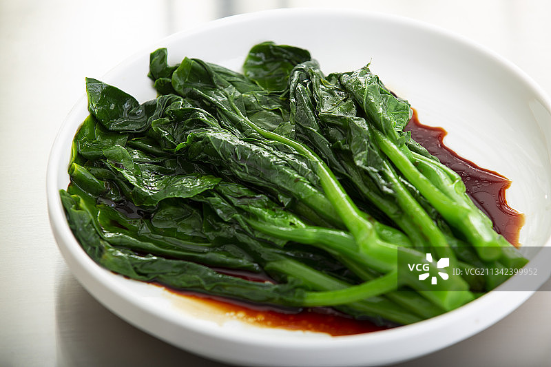 中华美食白灼芥兰图片素材