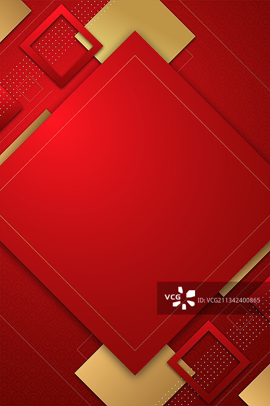 中国红节庆几何风格背景图片素材