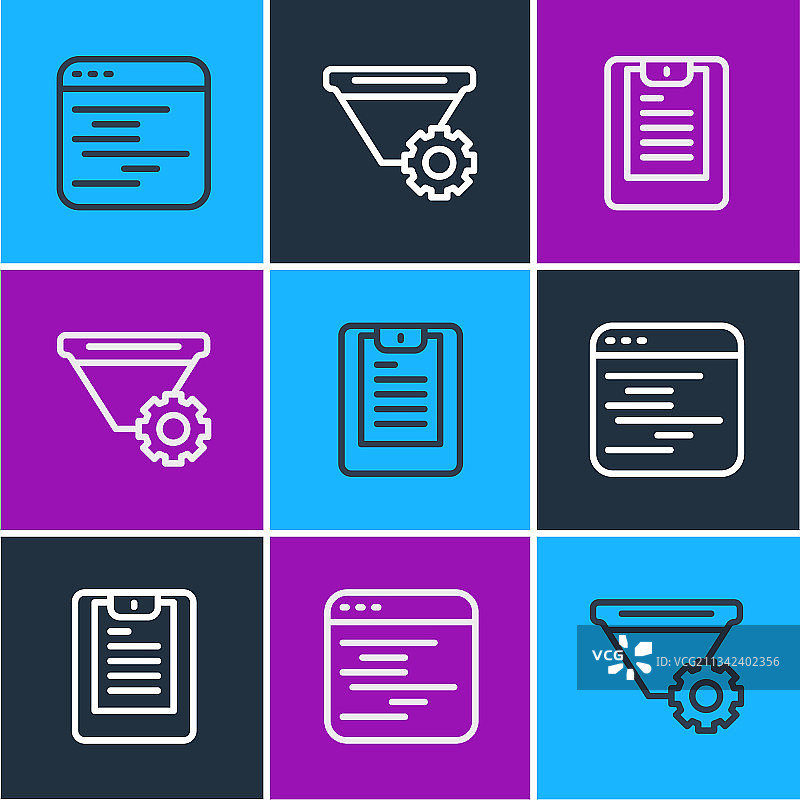 软件服务器数据报告和筛选器套餐图片素材