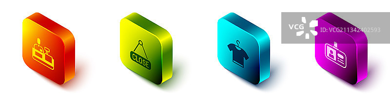 2.5D  收银员收银台图片素材