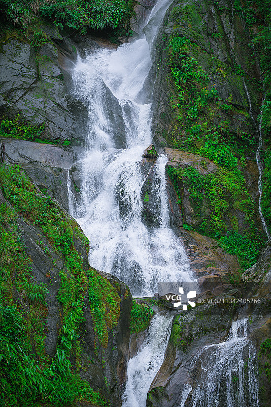 乐安县金竹飞瀑布图片素材