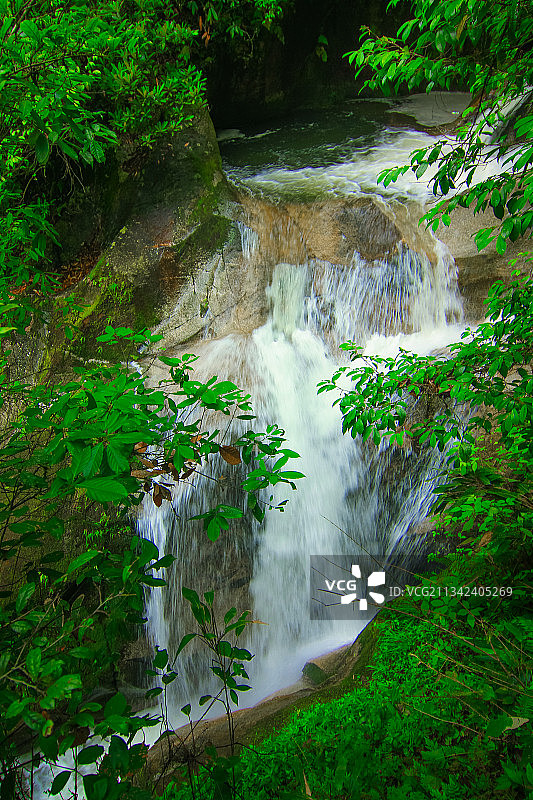 乐安县金竹飞瀑布图片素材