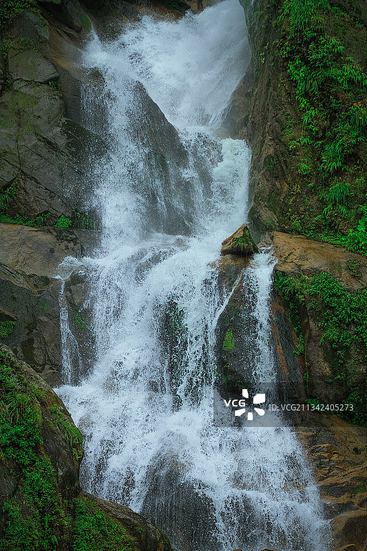 乐安县金竹飞瀑布图片素材