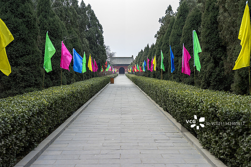 山西省临汾市传统建筑尧庙图片素材