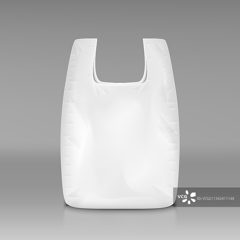 3D白色透明一次性塑料购物袋图片素材