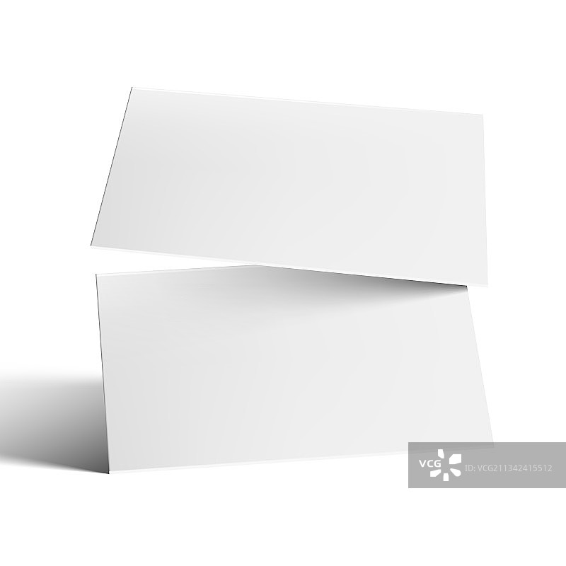 带阴影的3D白色飞行名片图片素材