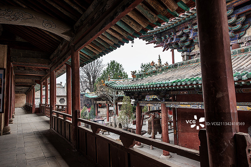 蒲县柏山东岳庙风光图片素材