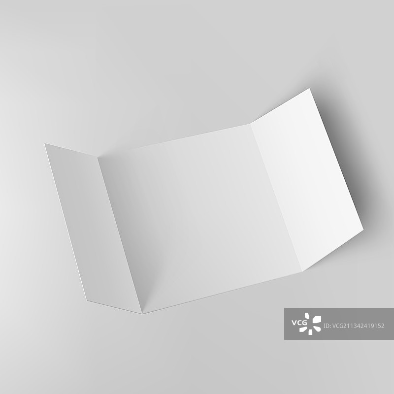 方形空白三折宣传册图片素材