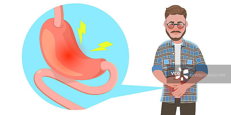 3D概念消化不良图片素材