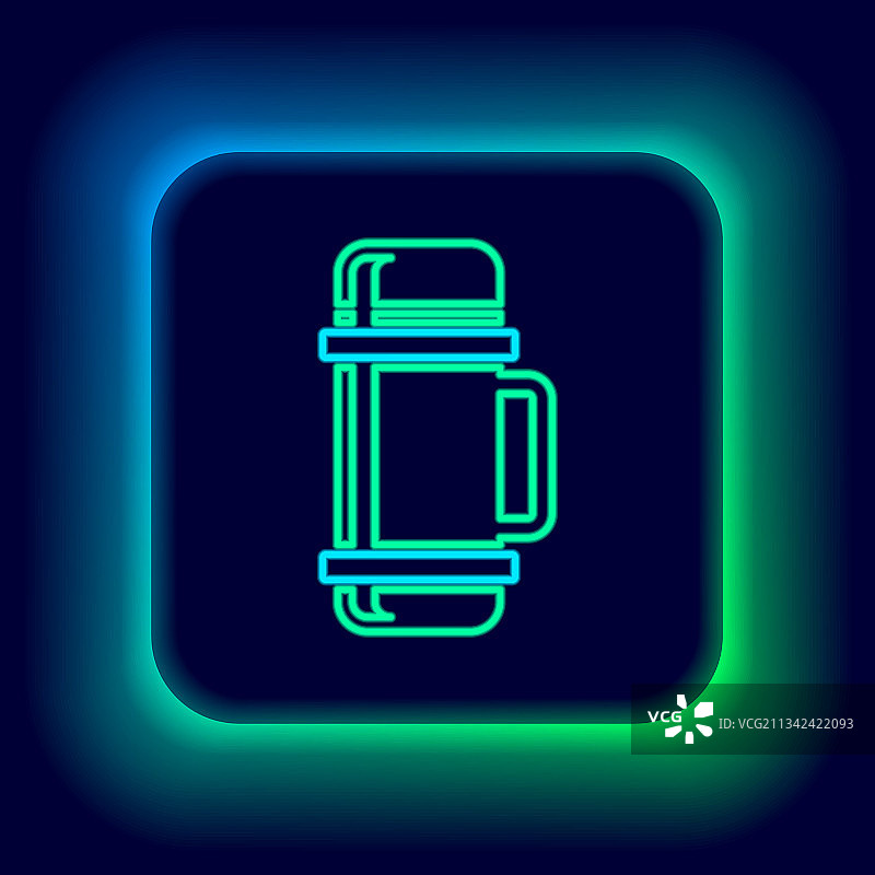 霓虹灯保温容器图标图片素材