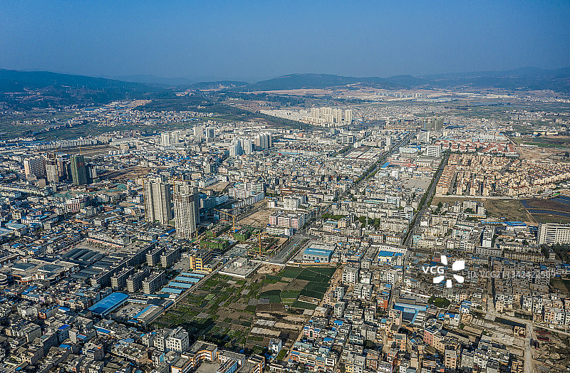 航拍江川区图片素材