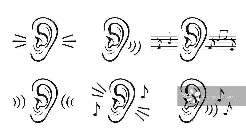 耳朵听力图标图片素材