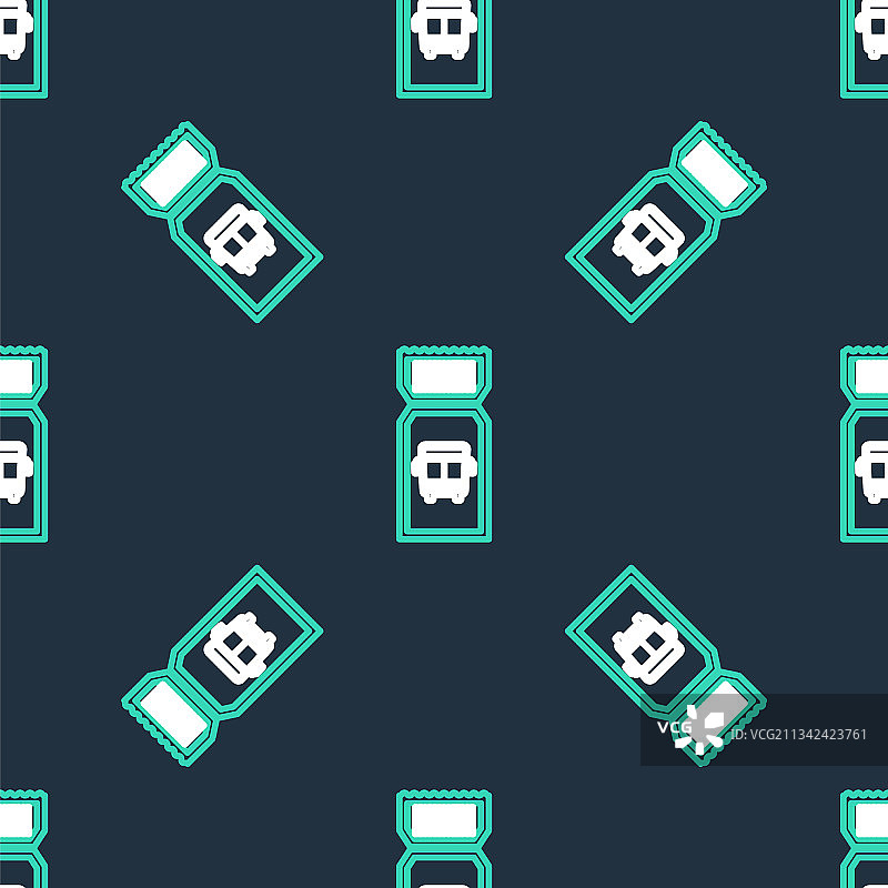 公交车票线性图标无缝图案图片素材