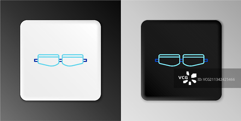 灰色背景上的安全护目镜线条图标图片素材