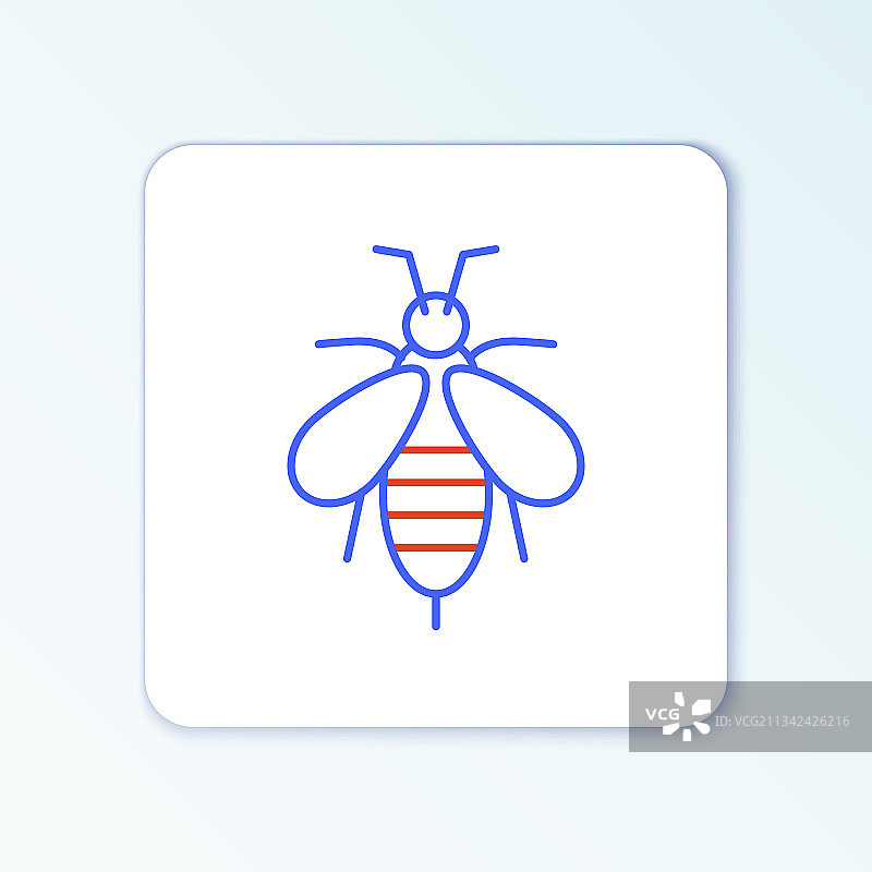 白色背景上的蜜蜂图标图片素材