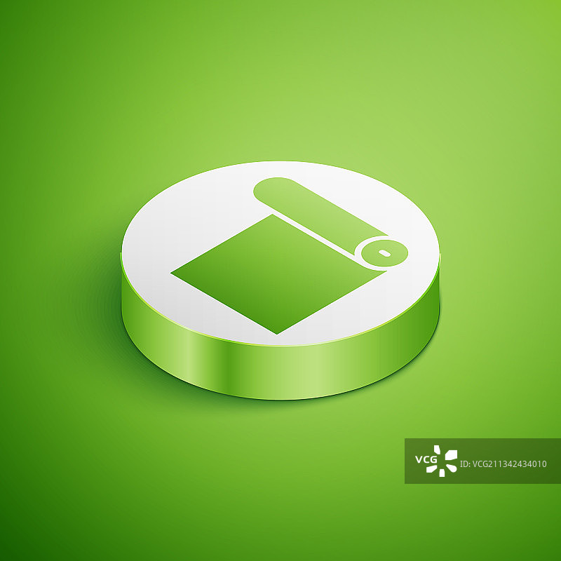 2.5D绿色背景健身垫图标图片素材