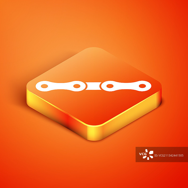 2.5D汽车防滑链图标，橙色背景图片素材