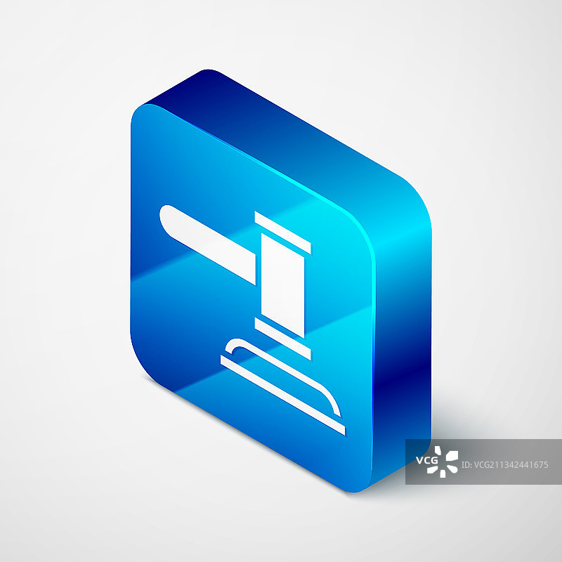 2.5D法官木槌图标（灰色背景）图片素材